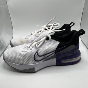 Nike White and Purple Men's Sneakers